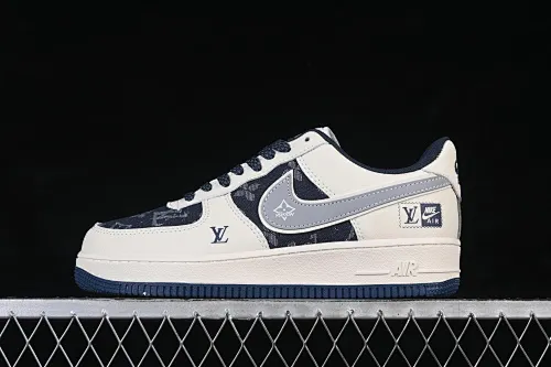 All categories Nk Air Force 1 Air Force series Nk Air Force 1 Low Air Force low-top Nike Air Force 1'07 Low LV joint beige denim Air Force 1 low-top casual sneakers XY2025-006